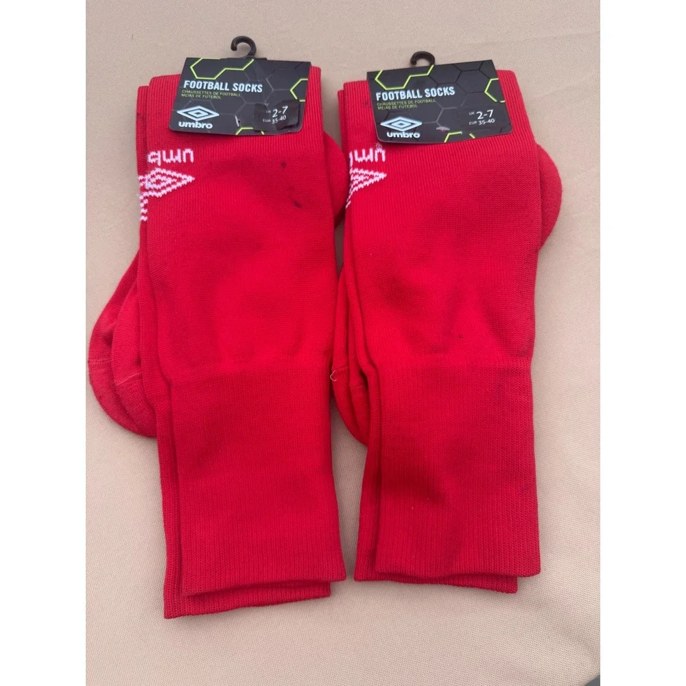 Umbro Football Socks Red Vermillion Soccer Athletic Knee High UUB564508U L 14/16